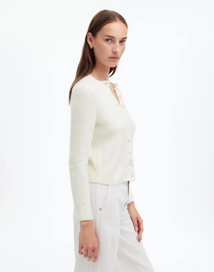 Women CottonBlend Cardigan Winter White Madewell Sweaters