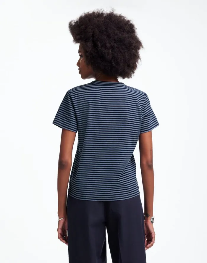 Women Cotton Perfect Crewneck Tee Teapot Blue Madewell Tees