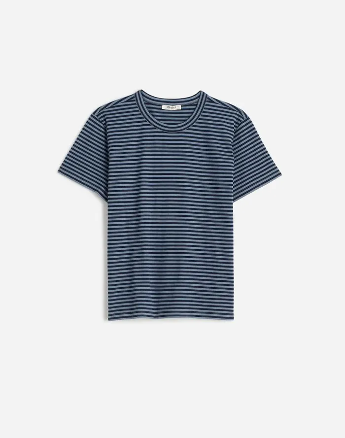 Women Cotton Perfect Crewneck Tee Teapot Blue Madewell Tees