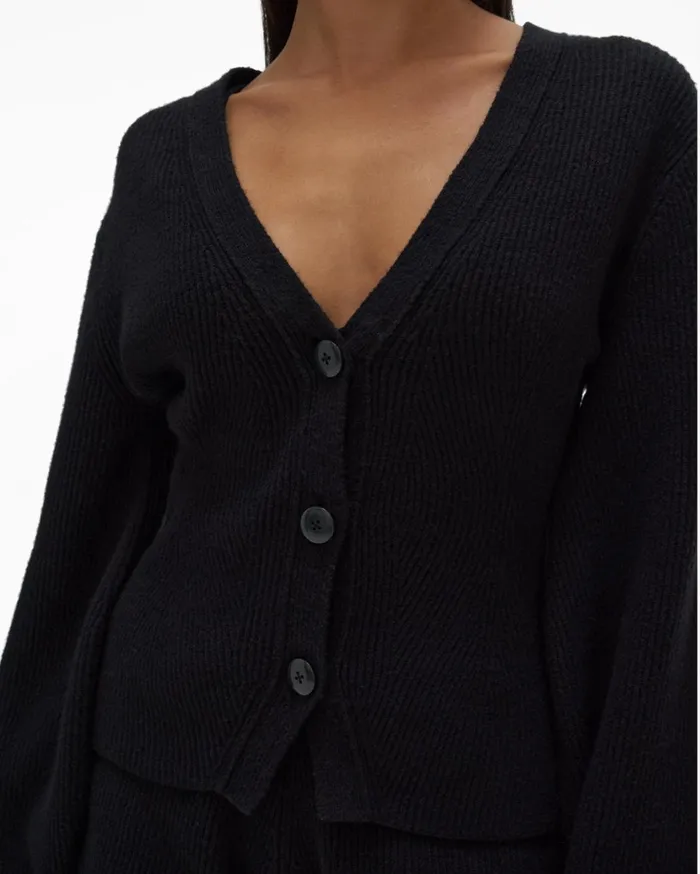 Women Cozy Cardigan Black Helmut Lang Sweaters