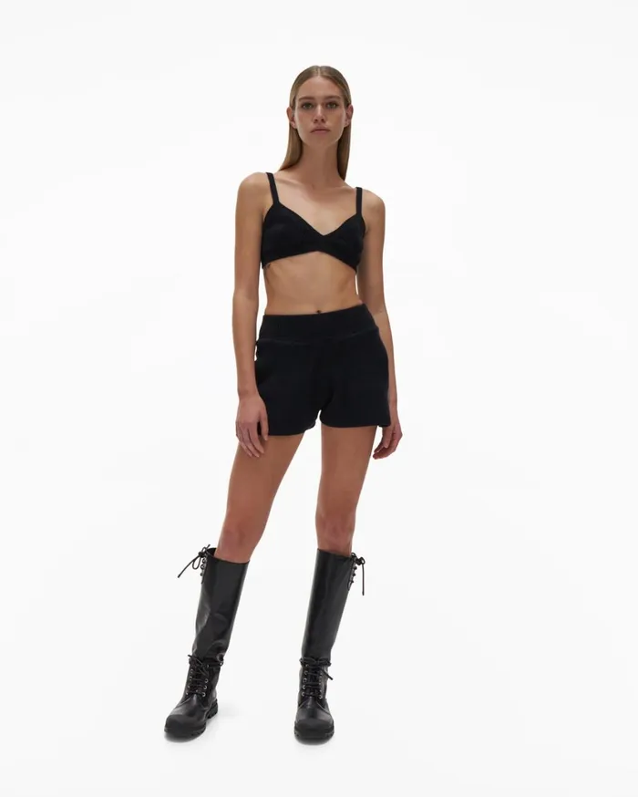 Women Cozy Short Black Helmut Lang Shorts