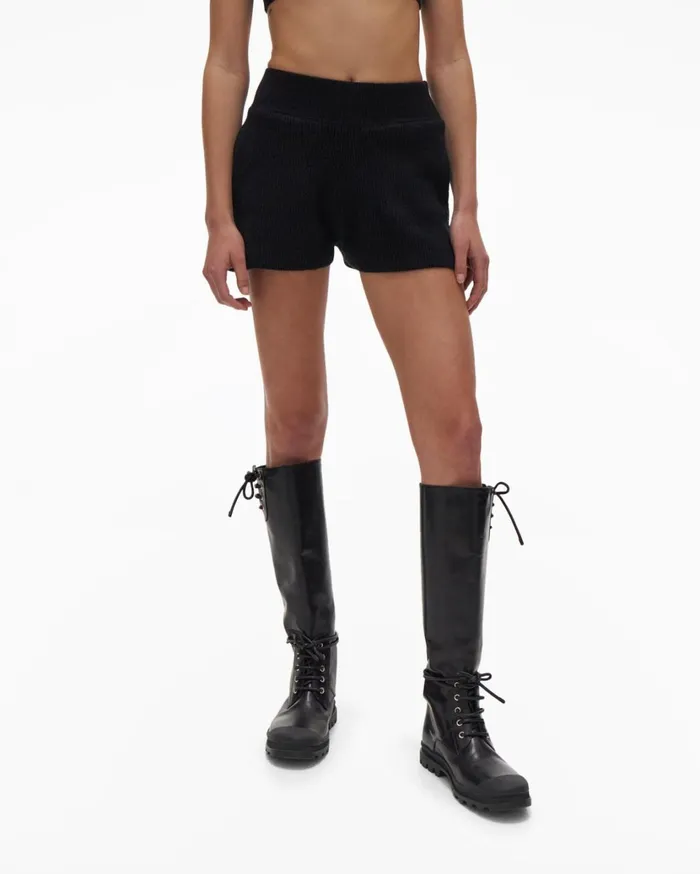 Women Cozy Short Black Helmut Lang Shorts