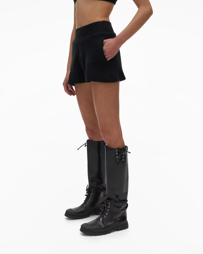 Women Cozy Short Black Helmut Lang Shorts