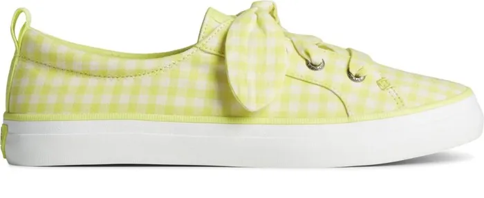 Women Crest Vibe Gingham Sneaker Lime Sperry Sneakers