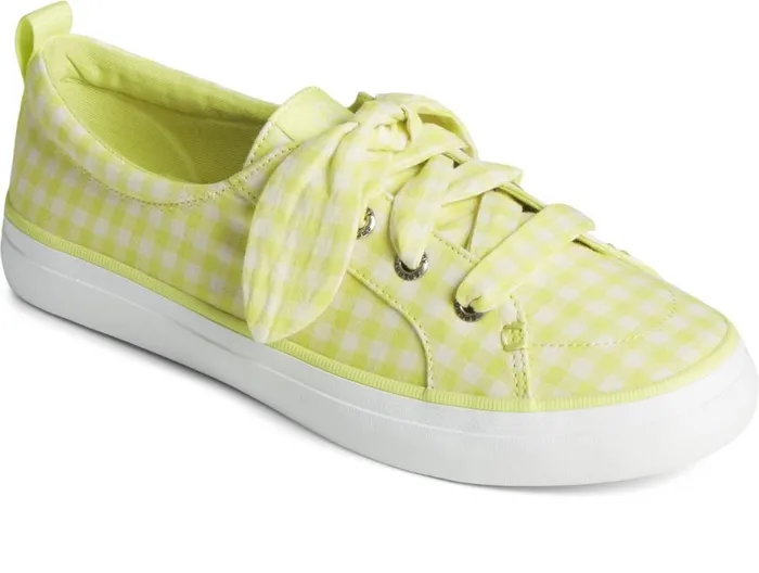 Women Crest Vibe Gingham Sneaker Lime Sperry Sneakers Women Crest Vibe Gingham Sneaker Lime Sperry Sneakers