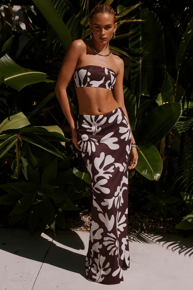Women Crops Runaway The Label ACADIA BANDEAU Chocolate Botanica