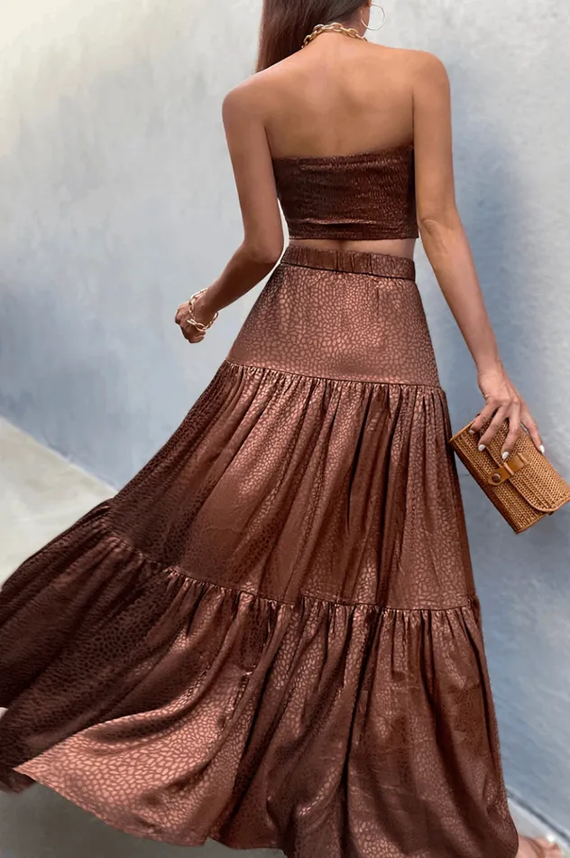 Women Crops Runaway The Label April Top Chocolate Women Crops Runaway The Label April Top Chocolate