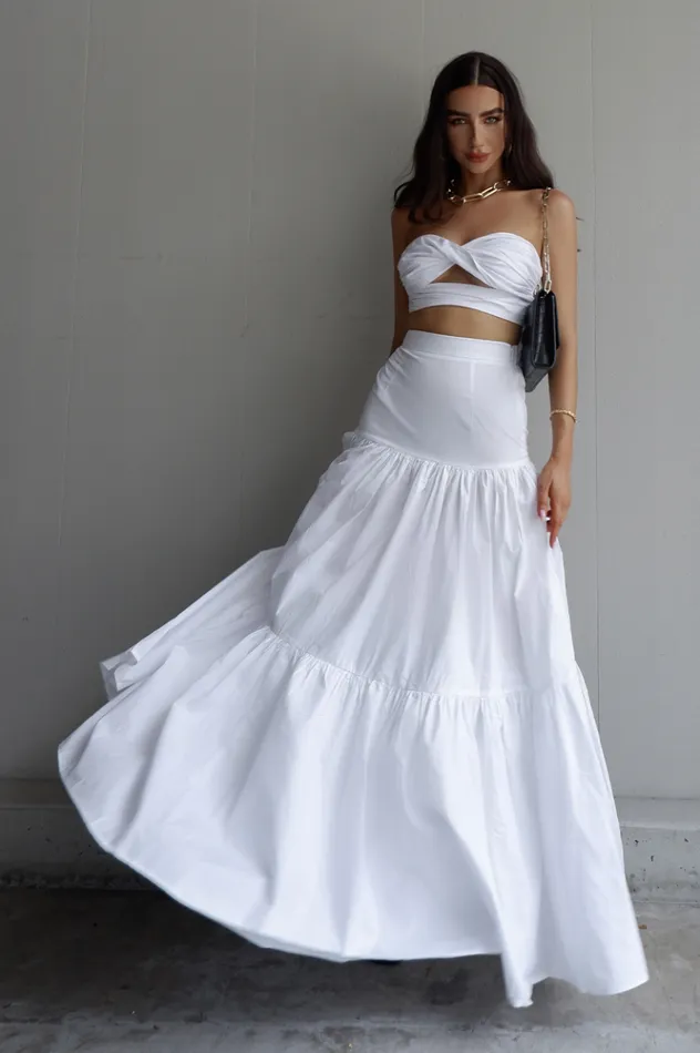 Women Crops Runaway The Label Ayla Top White
