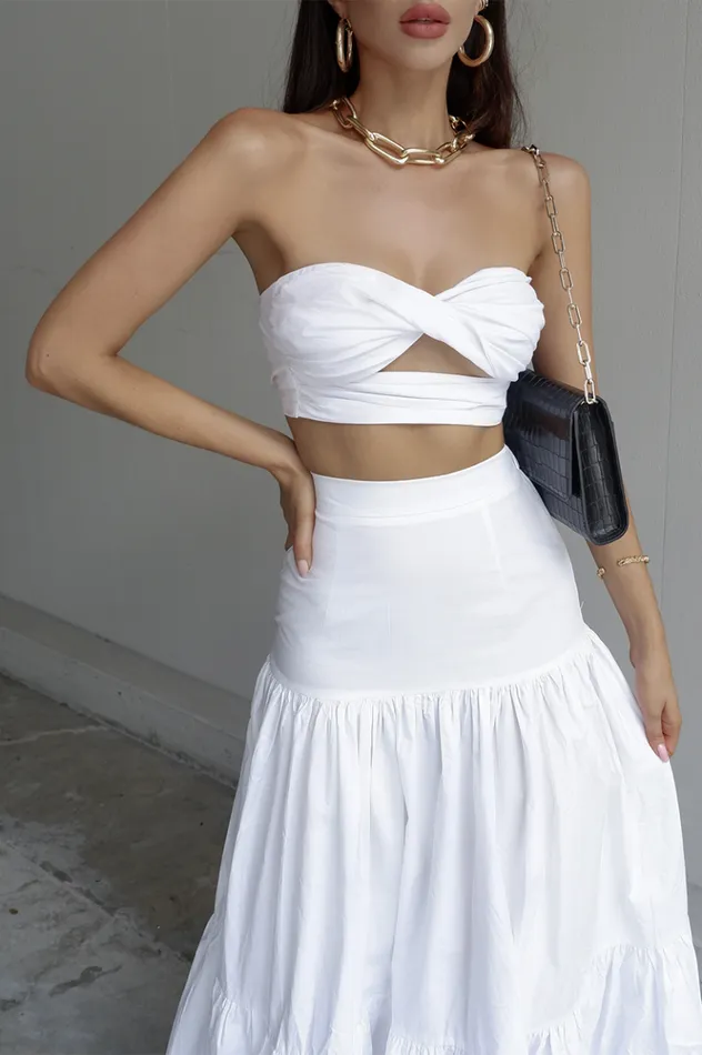 Women Crops Runaway The Label Ayla Top White Women Crops Runaway The Label Ayla Top White