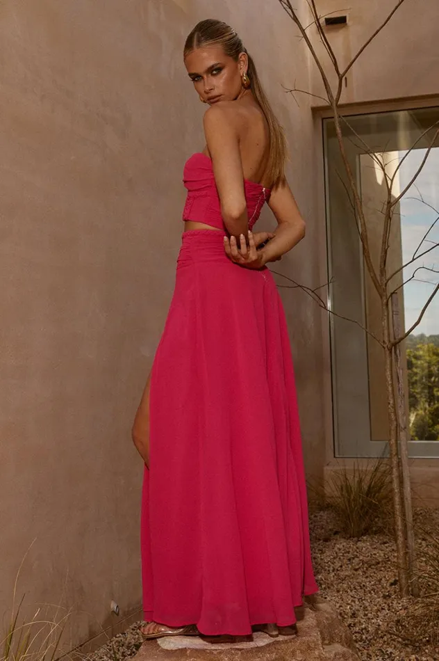 Women Crops Runaway The Label BRADY TOP Fuchsia