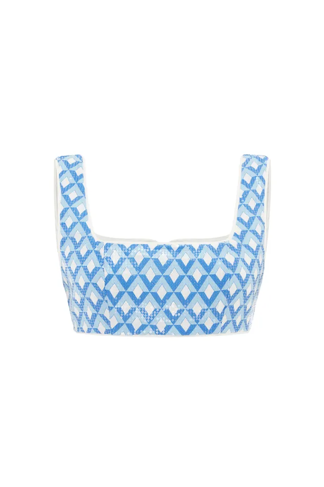 Women Crops Runaway The Label CARLA CROP Sky Geo Print Women Crops Runaway The Label CARLA CROP Sky Geo Print
