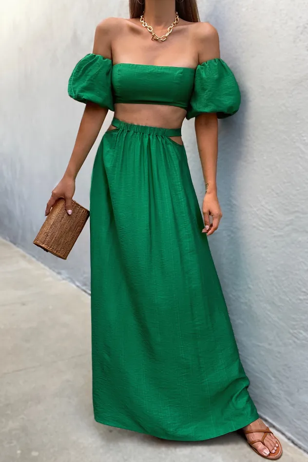 Women Crops Runaway The Label Jolie Top Emerald