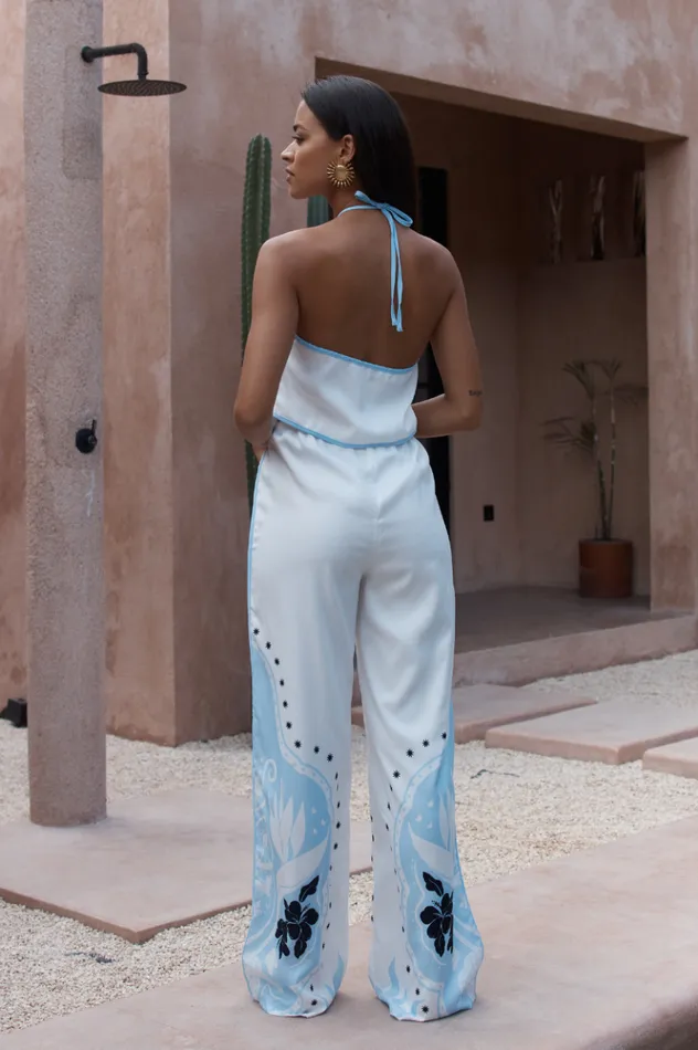 Women Crops Runaway The Label WESTERN TOP Whiteblue