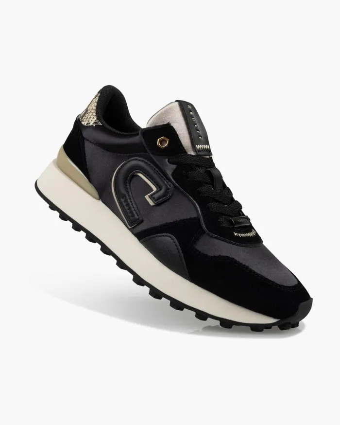 Women Cruyff Sneakers Park RunnerSatinVelvet Blackgold Women Cruyff Sneakers Park RunnerSatinVelvet Blackgold