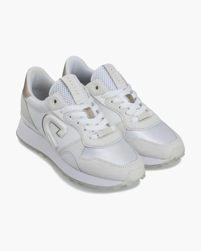 Women Cruyff Sneakers Park RunnerSuede Whitegold Women Cruyff Sneakers Park RunnerSuede Whitegold