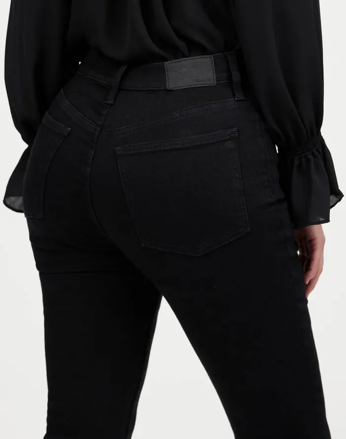 Women Curvy Kick Out Crop Jean Black Rinse Wash Madewell Jeans