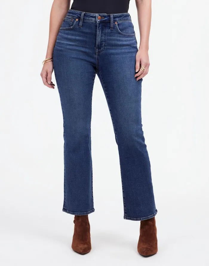 Women Curvy Kick Out Crop Jeans In Lenoir Wash Lenoir Wash Madewell Jeans