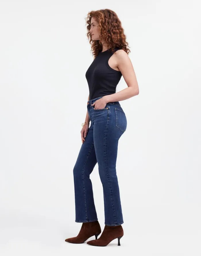 Women Curvy Kick Out Crop Jeans In Lenoir Wash Lenoir Wash Madewell Jeans