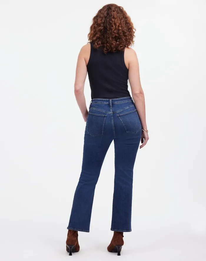 Women Curvy Kick Out Crop Jeans In Lenoir Wash Lenoir Wash Madewell Jeans