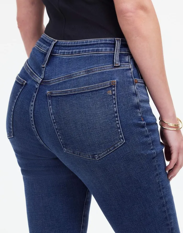 Women Curvy Kick Out Crop Jeans In Lenoir Wash Lenoir Wash Madewell Jeans