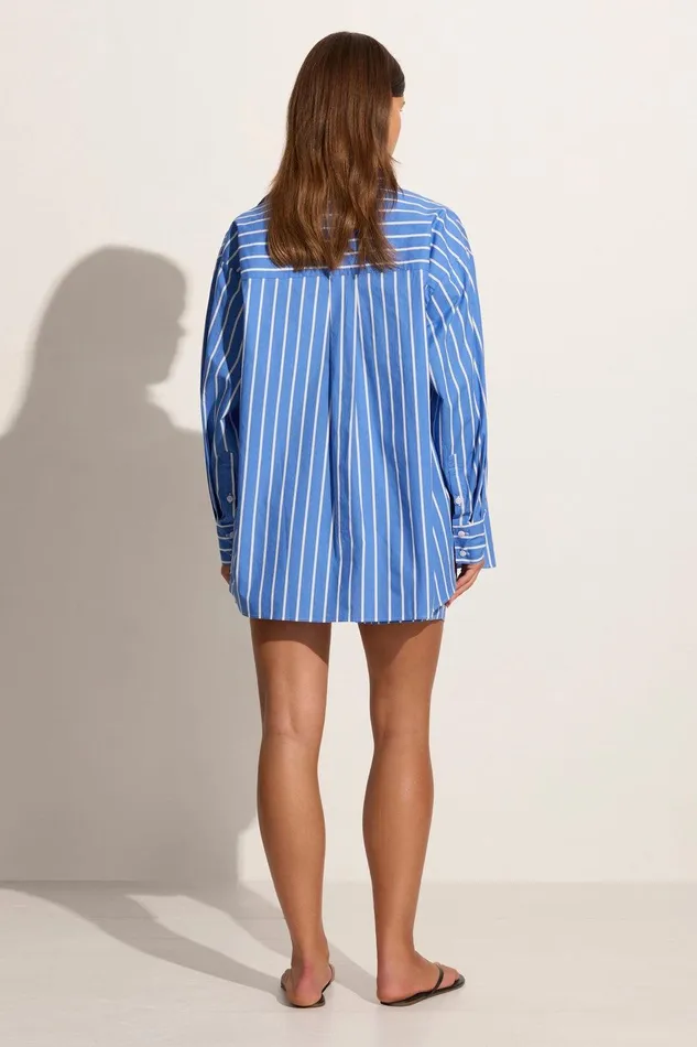 Women Daija Shirt Adia Stripe Ocean Blue Faithfull The Brand Tops Women Daija Shirt Adia Stripe Ocean Blue Faithfull The Brand Tops