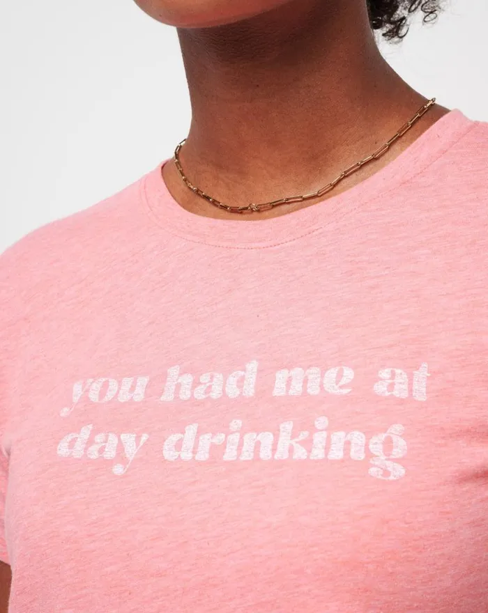 Women DANCING LIGHT GRAPHIC TEE Heather Shell Pink TravisMathew Tees