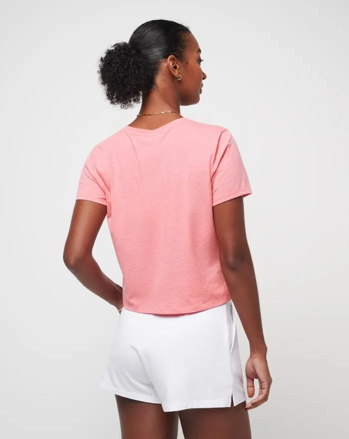 Women DANCING LIGHT GRAPHIC TEE Heather Shell Pink TravisMathew Tees