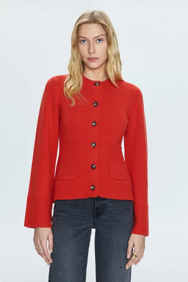 Women Dani Cardigan 8211 Rouge Pistola Denim Sweaters and Knits