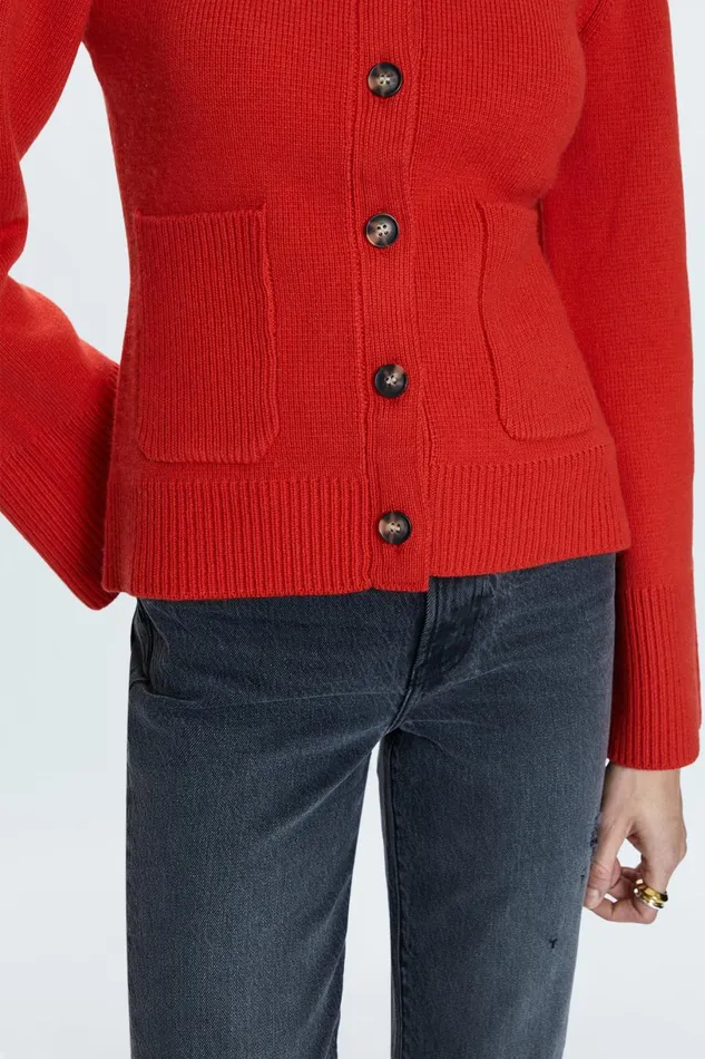 Women Dani Cardigan 8211 Rouge Pistola Denim Sweaters and Knits