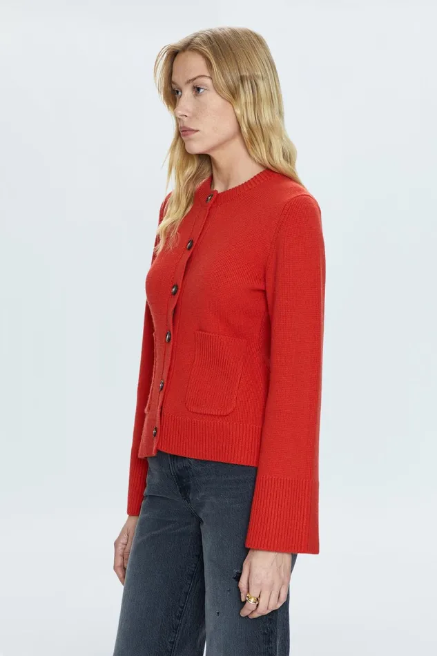 Women Dani Cardigan 8211 Rouge Pistola Denim Sweaters and Knits