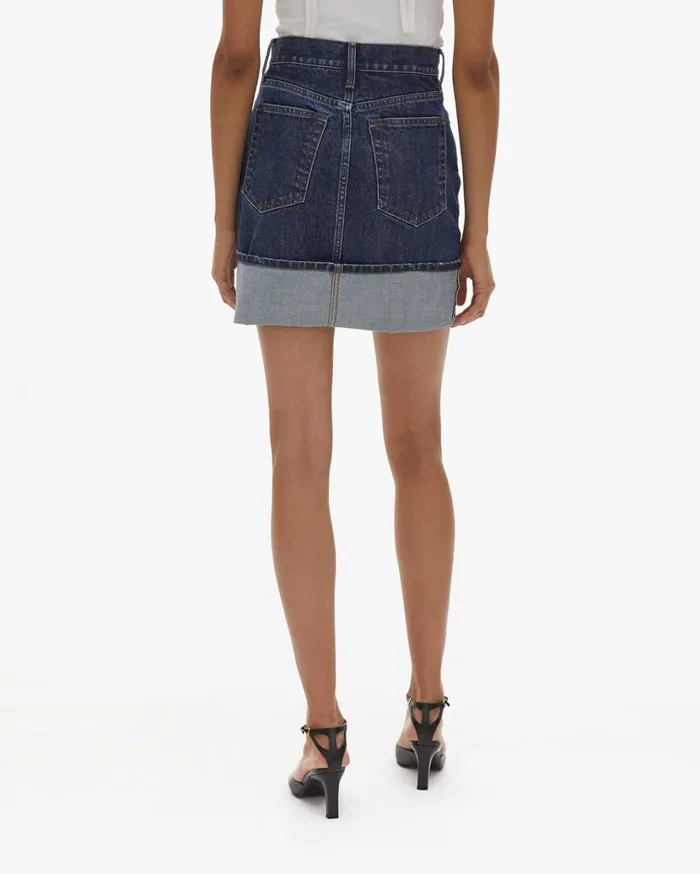 Women Dark Femme Hi Mini Skirt Dark Stone Wash Helmut Lang Jeans