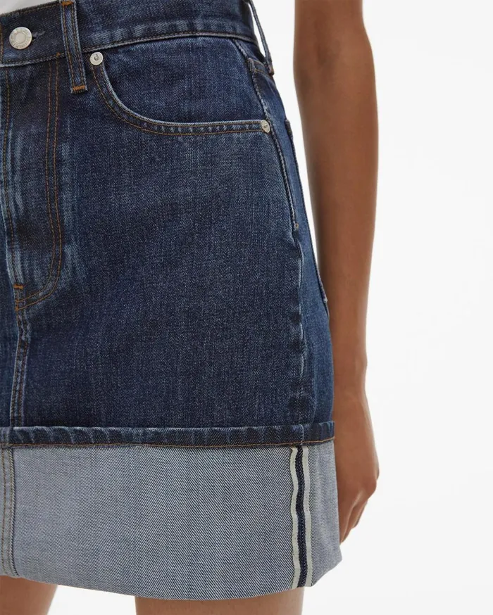 Women Dark Femme Hi Mini Skirt Dark Stone Wash Helmut Lang Jeans