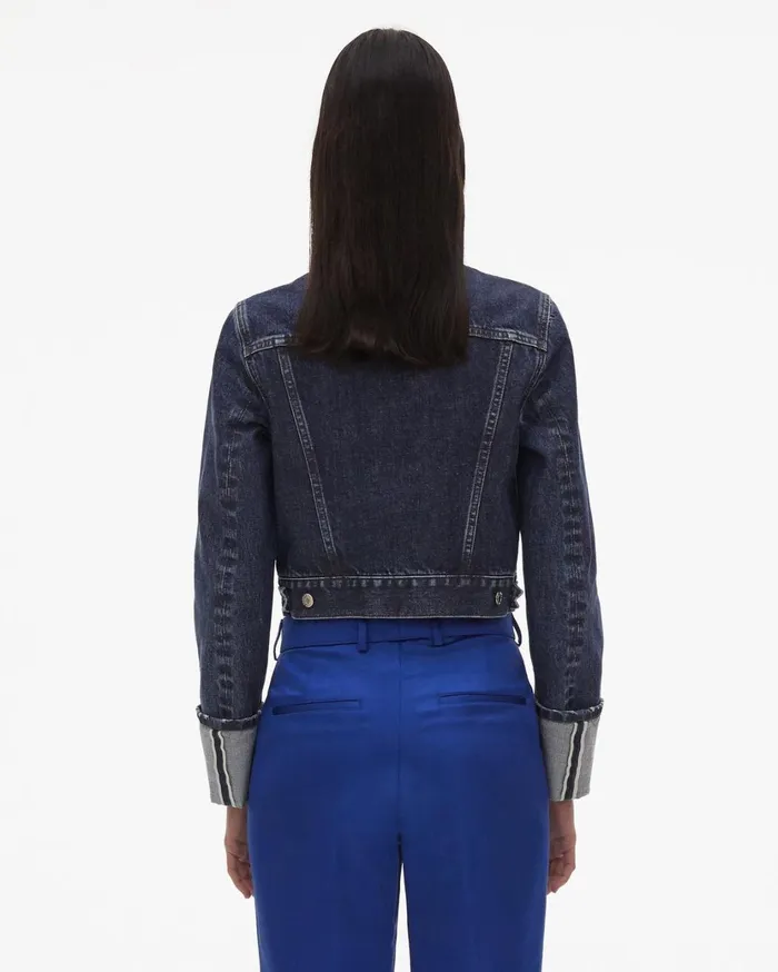 Women Dark Stone Fem Little Trucker Jacket Dark Stone Wash Helmut Lang Jackets
