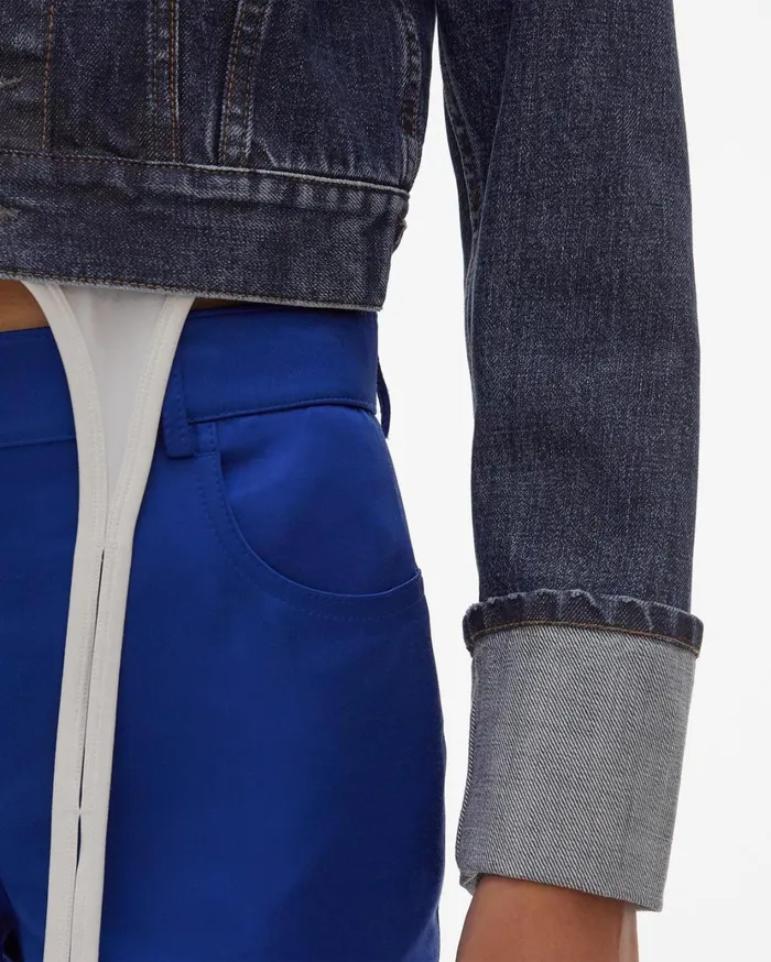Women Dark Stone Fem Little Trucker Jacket Dark Stone Wash Helmut Lang Jackets