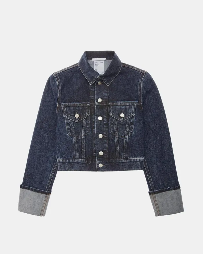 Women Dark Stone Fem Little Trucker Jacket Dark Stone Wash Helmut Lang Jackets