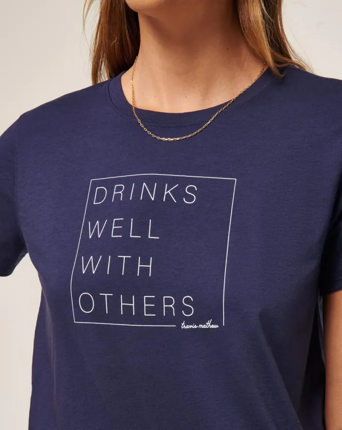 Women DAY AT THE RACES GRAPHIC TEE Navy TravisMathew Tees