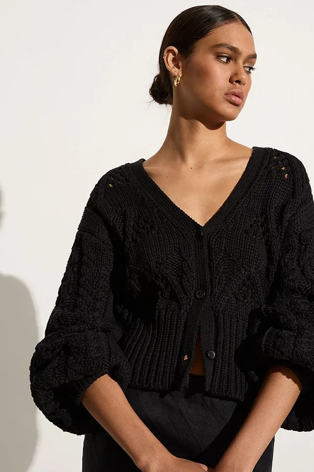 Women Dayana Cardigan Black 8211 Final Sale Faithfull The Brand Tops