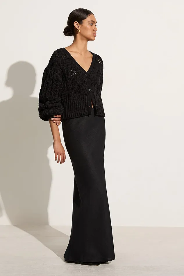 Women Dayana Cardigan Black 8211 Final Sale Faithfull The Brand Tops Women Dayana Cardigan Black 8211 Final Sale Faithfull The Brand Tops
