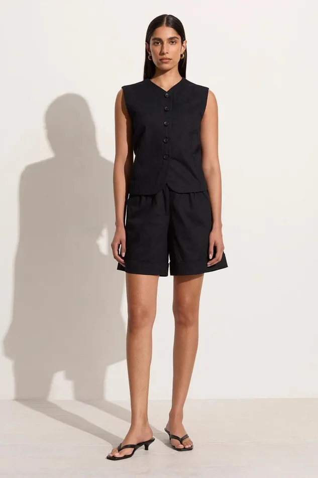 Women Delfina Vest Black Faithfull The Brand Tops Women Delfina Vest Black Faithfull The Brand Tops