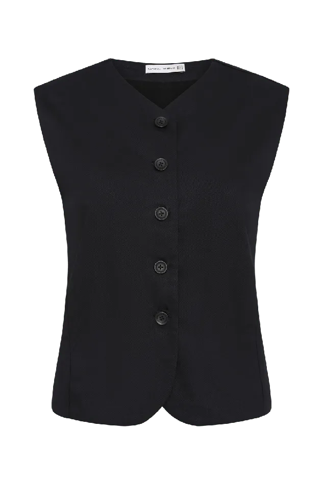 Women Delfina Vest Black Faithfull The Brand Tops Women Delfina Vest Black Faithfull The Brand Tops
