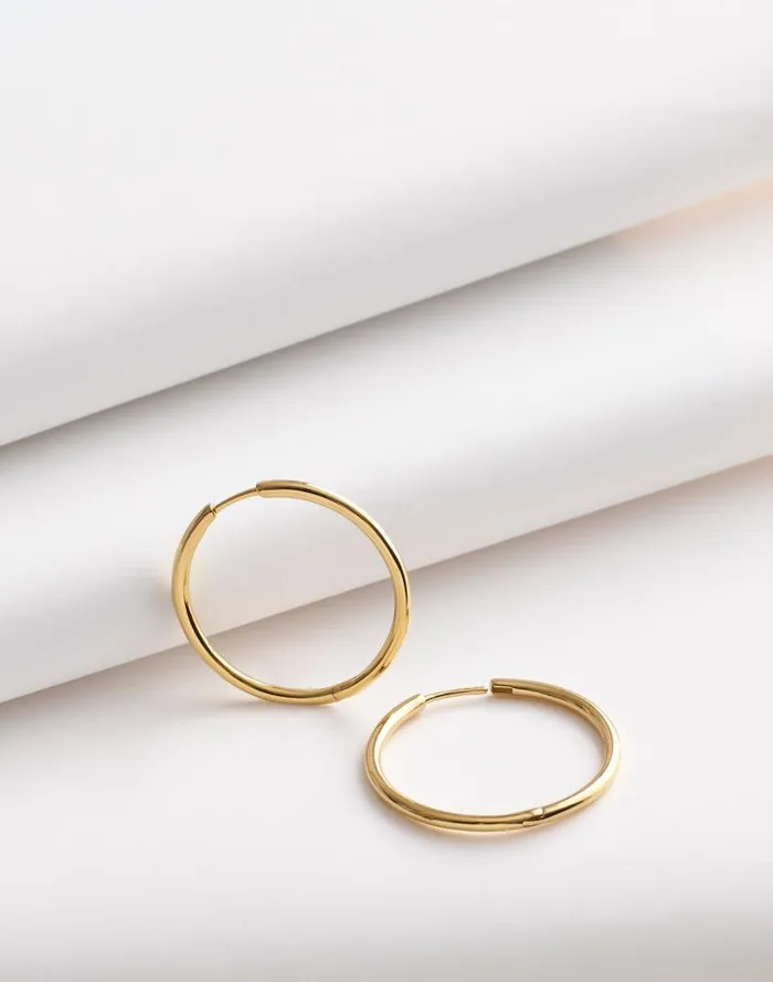 Women DemiFine Large Hoop Earrings 14k Gold Madewell Jewelry