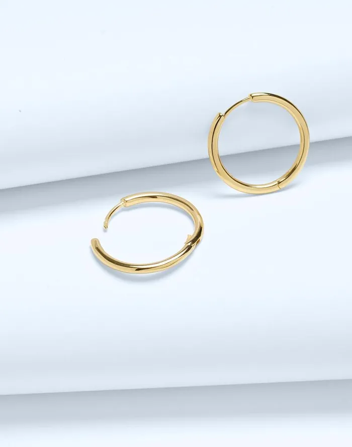 Women DemiFine Medium Hoop Earrings 14k Gold Madewell Jewelry