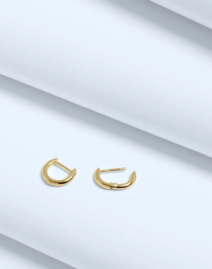 Women DemiFine Mini Huggie Hoop Earrings 14k Gold Madewell Jewelry