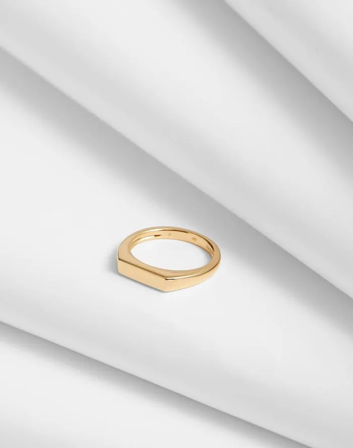 Women DemiFine Signet Ring 14k Gold Madewell Jewelry