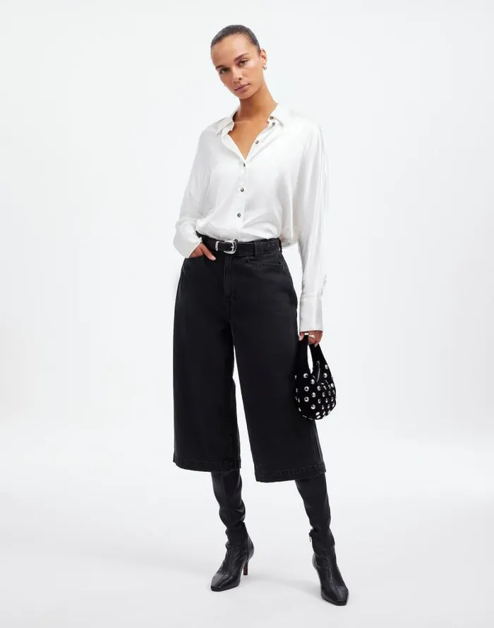 Women Denim Culottes In Jonston Wash Johnston Wash Madewell Shorts
