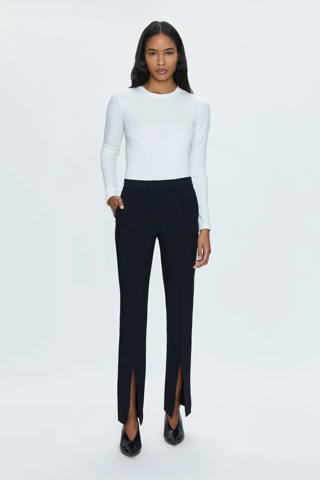 Women Diana Front Slit Trouser 8211 Black Pistola Denim Pants