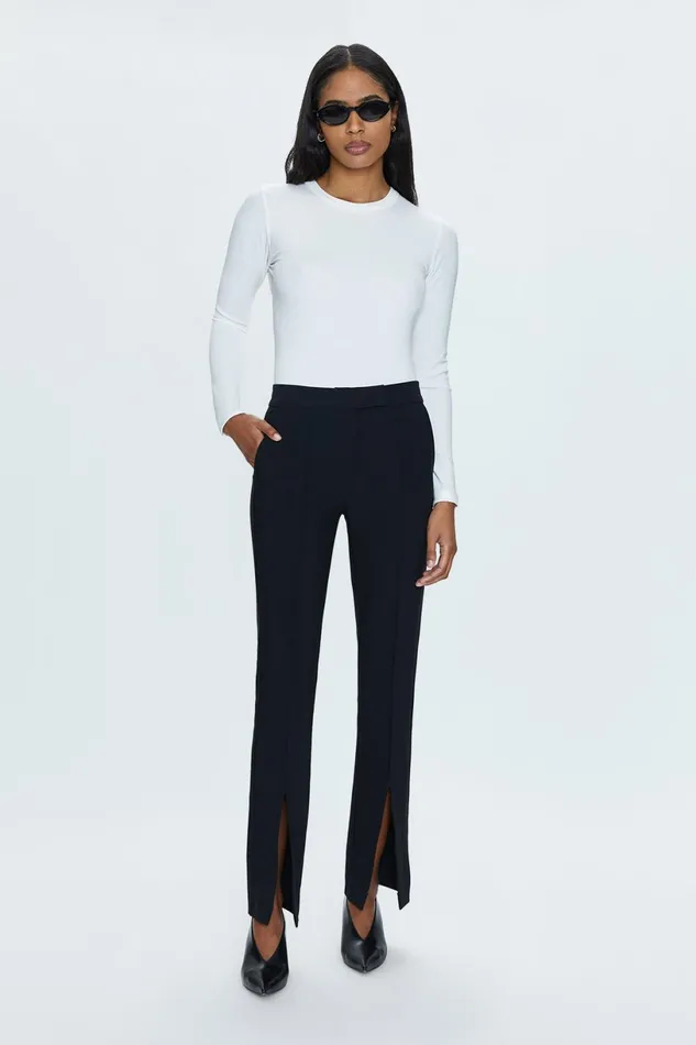 Women Diana Front Slit Trouser 8211 Black Pistola Denim Pants