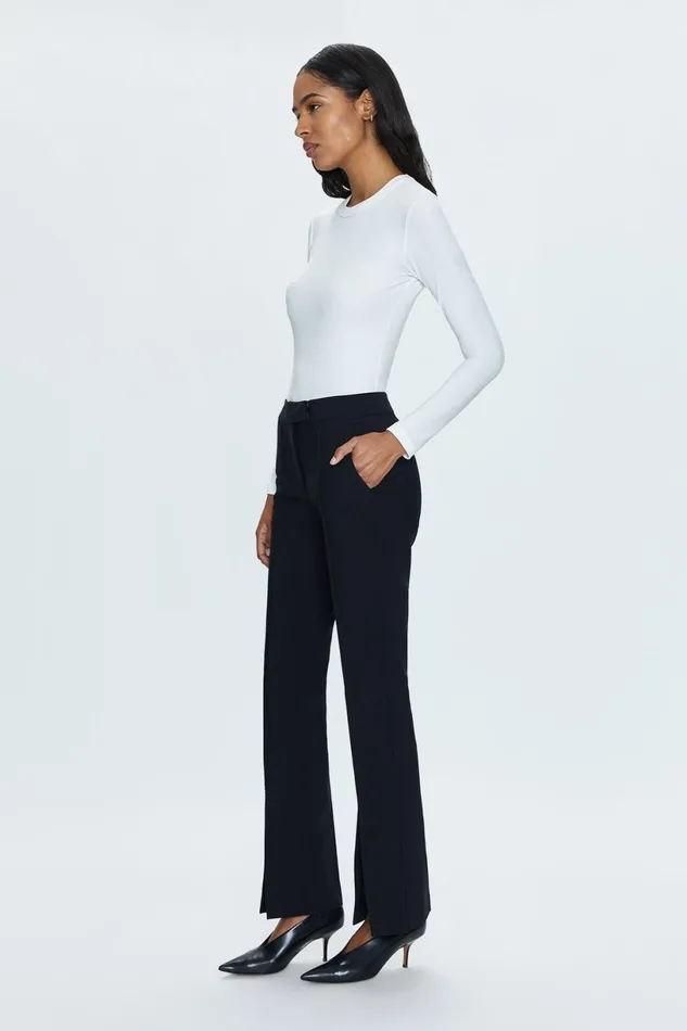 Women Diana Front Slit Trouser 8211 Black Pistola Denim Pants