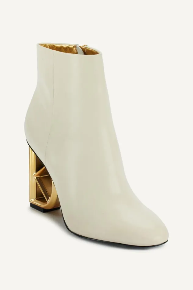 Women Donna Karan Boots And Booties WEDGE BOOTIE Ivory