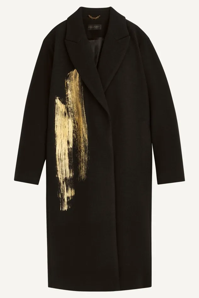 Women Donna Karan Coats And Jackets BRUSH STROKE JACKET Black